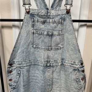 Denim Overalls with Pockets